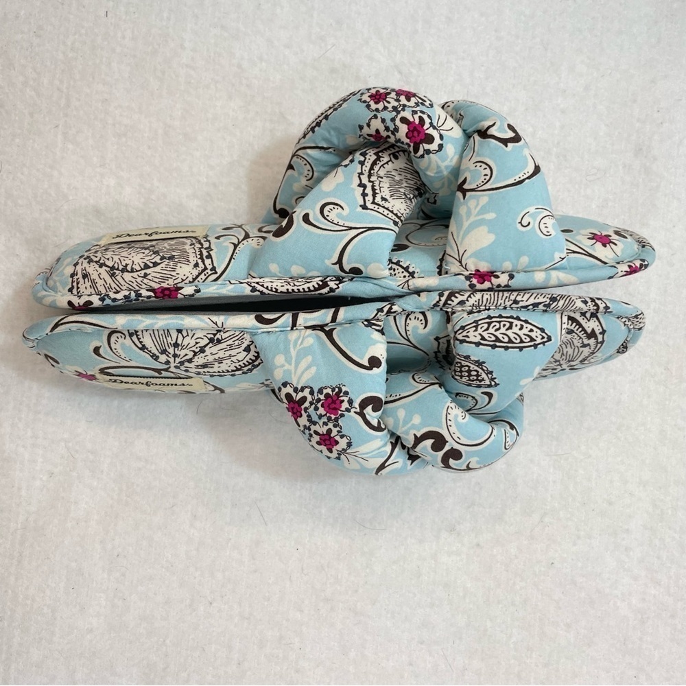Dearfoams Angela Paisley Slides Medium 7/8 Memory Foam Cozy Boho House Slippers - Picture 4 of 9